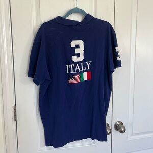 Dark Blue Ralph Lauren Italian Polo with the Number 3 on Back